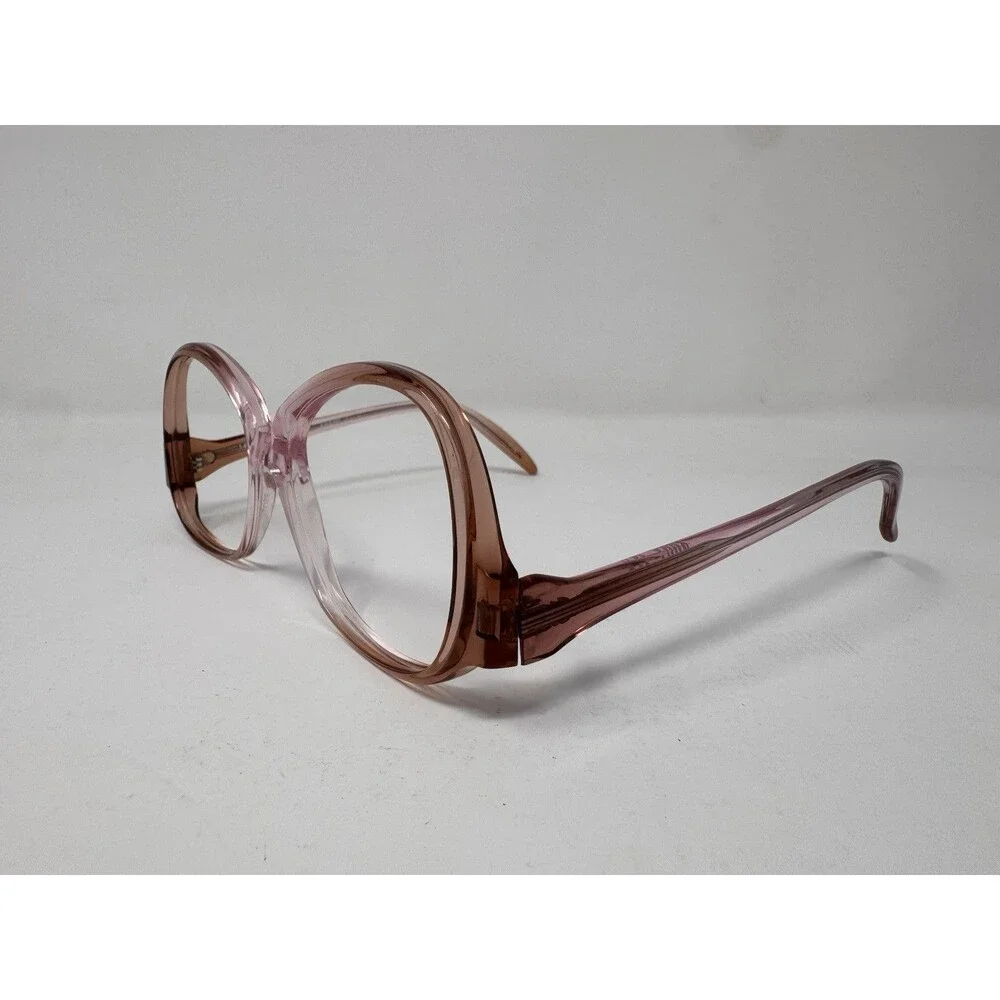 Vintage Lozza Yuma 53-18-140 Eyeglass Frames Pink Oversized Italy 1970s New Old